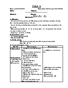 Giáo án Lớp 1 - Tuần 34