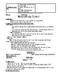 Giáo án Lớp 1 - Tuần 3