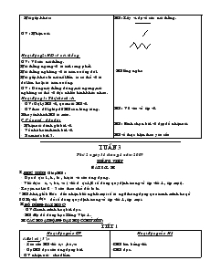 Giáo án Lớp 1 - Tuần 3