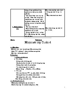 Giáo án Lớp 1 - Tuần 5