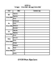 Giáo án Lớp 2 - Tuần 14 - Phạm Ngọc Loan