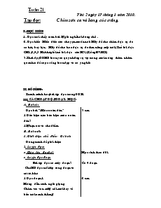 Giáo án Lớp 2 - Tuần 21