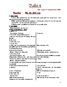 Giáo án Lớp 2 - Tuần 4