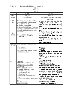 Giáo án Lớp 4 - Tuần 14