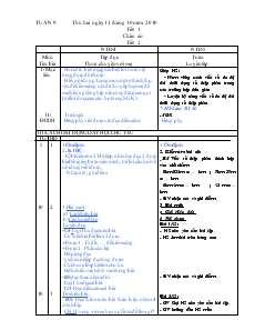 Giáo án Lớp 4 - Tuần 9