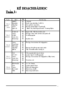 Giáo án Lớp 5 - Tuần 1