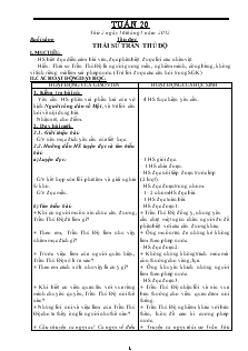 Giáo án Lớp 5 - Tuần 20