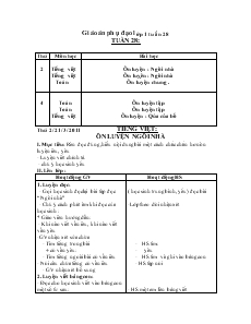 Giáo án Phụ đạo Lớp 1 - Tuần 28