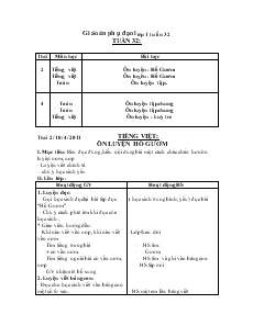 Giáo án Phụ đạo Lớp 1 - Tuần 32