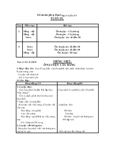 Giáo án Phụ đạo Lớp 1 - Tuần 33