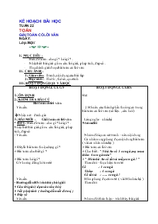 Giáo án môn Toán lớp 1 - Tuần 22