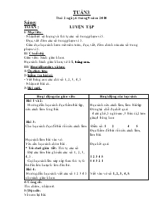 Giáo án Tổng hợp lớp 1 - Tuần 3 năm 2010