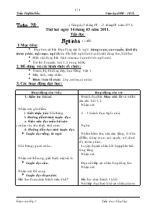 Bài giảng Lớp 1 - Tuần 28 - Trần Thị Hải Yến
