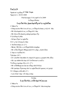 Giáo án Khối 1 (Chuẩn) - Tuần 29 - Lê Thị Toàn