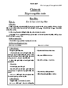 Bài soạn tổng hợp các môn lớp 1 năm học 2006