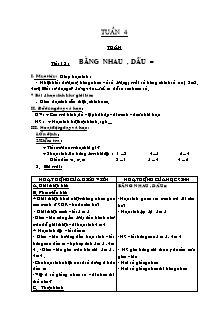 Bài soạn tổng hợp các môn lớp 1 - Tuần 4 (chuẩn)