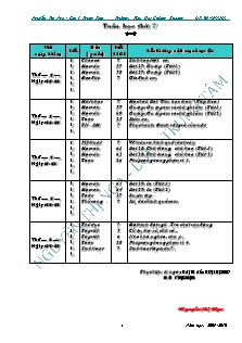 Giáo án các môn khối lớp 1 - Trường: Tiểu Học Chiềng Khoong - Tuần 7