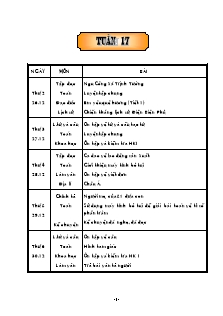 Giáo án các môn lớp 5 - Tuần 17