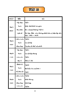 Giáo án các môn lớp 5 - Tuần 18