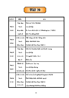 Giáo án các môn lớp 5 - Tuần 20