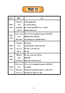 Giáo án các môn lớp 5 - Tuần 22