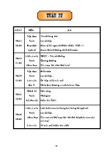 Giáo án các môn lớp 5 - Tuần 27