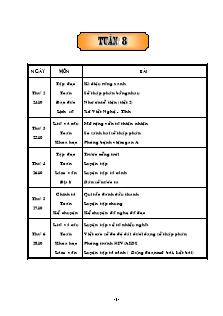 Giáo án các môn lớp 5 - Tuần 8