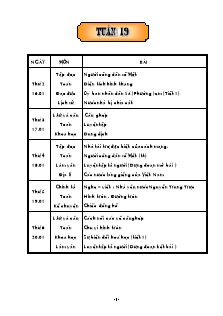 Giáo án các môn lớp 5 - Tuần học 19