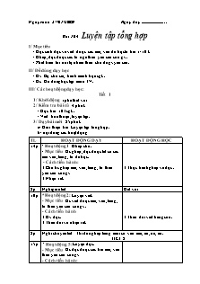 Giáo án lớp 1 môn Tiếng Việt - Bài 104: Luyện tập tổng hợp
