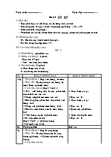 Giáo án lớp 1 môn Tiếng Việt - Bài 68: ot, at
