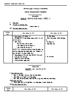 Giáo án tổng hợp các môn lớp 1 - Trường tiểu học Việt Mỹ - Tuần 22