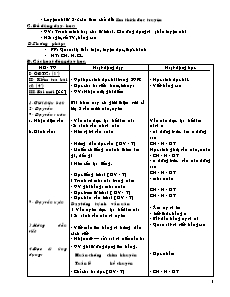 Thiết kế bài giảng lớp 1 - Tuần 24