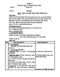 Bài soạn Tổng hợp các môn học khối 1 - Tuần 2 năm học 2010