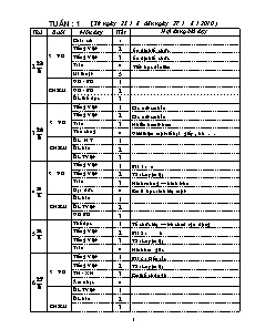 Bài soạn Tổng hợp các môn học khối lớp 1 - Tuần 1