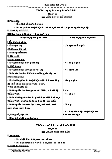 Bài soạn Tổng hợp môn học lớp 1 - Tuần 1 (chuẩn)