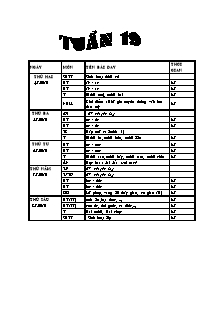 Bài soạn Tổng hợp môn học lớp 1 - Tuần 19