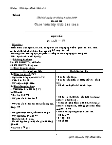 Bài soạn Tổng hợp môn học lớp 1 - Tuần 4 - Trường Tiểu học Minh Đức số 2