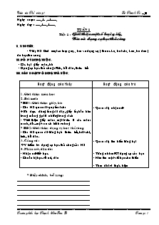 Giáo án môn Thủ công lớp 1 - Tuần 1 đến tuần 18 - Trường tiểu học Thạnh Hòa Sơn B