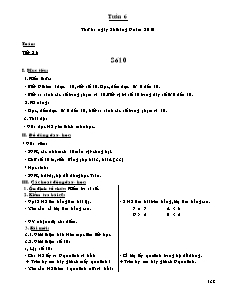 Giáo án môn Toán + Tiếng Việt - Tuần 6