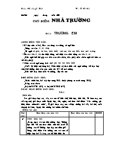 Giáo án Tập đọc lớp 1 - Trường TH. Nguyễn Bình