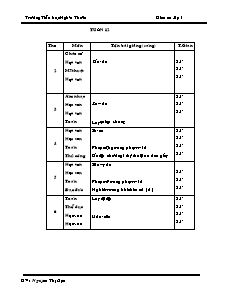 Kế hoạch bài dạy lớp 3 - Tuần 12 - Trường Tiểu học Nghĩa Thuận
