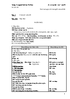 Giáo án dạy các môn học khối 1 - Tuần 28 - Trường TH Nguyễn Viết Xuân